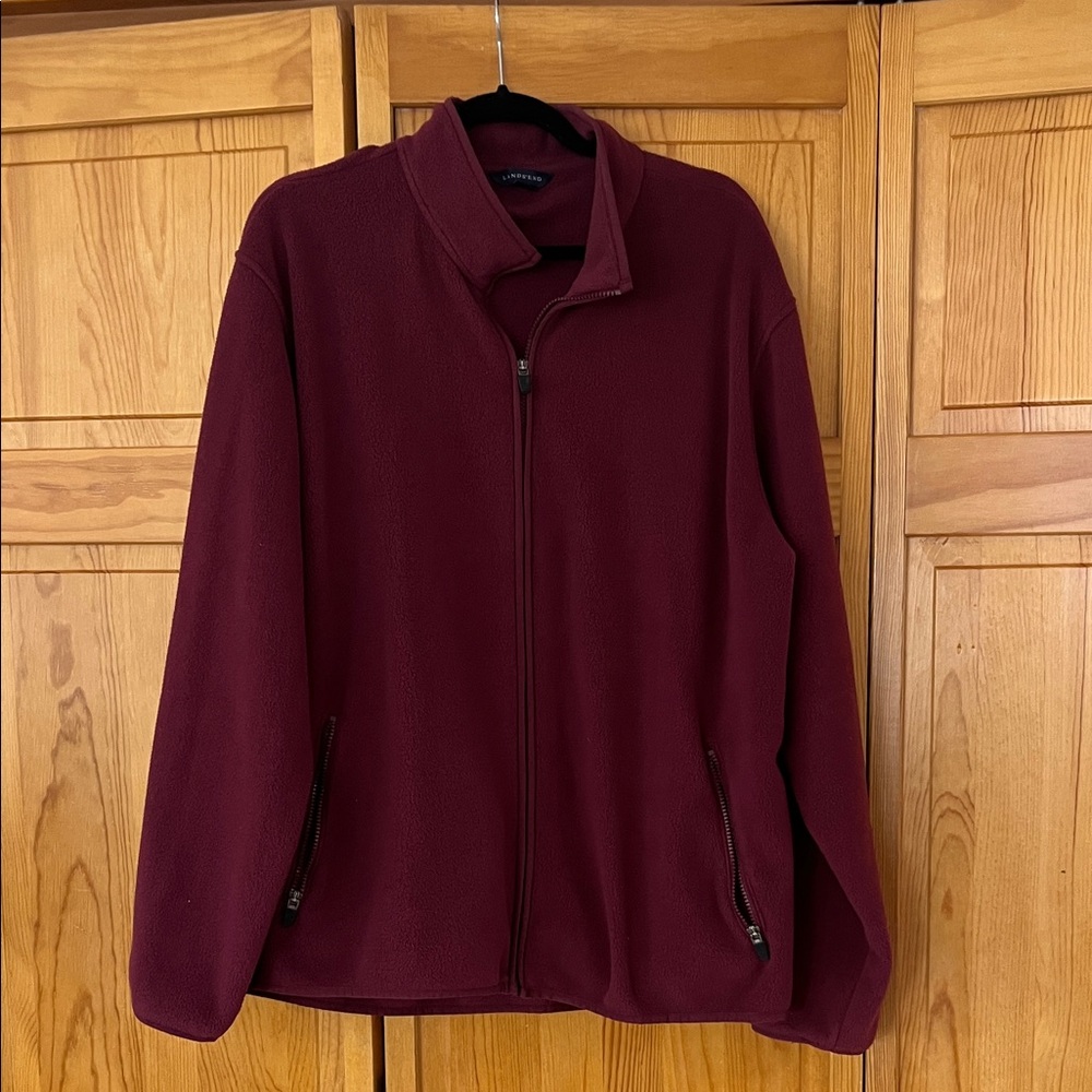 Lands' End Burgandy Zipper Sweatshirt/Jacket